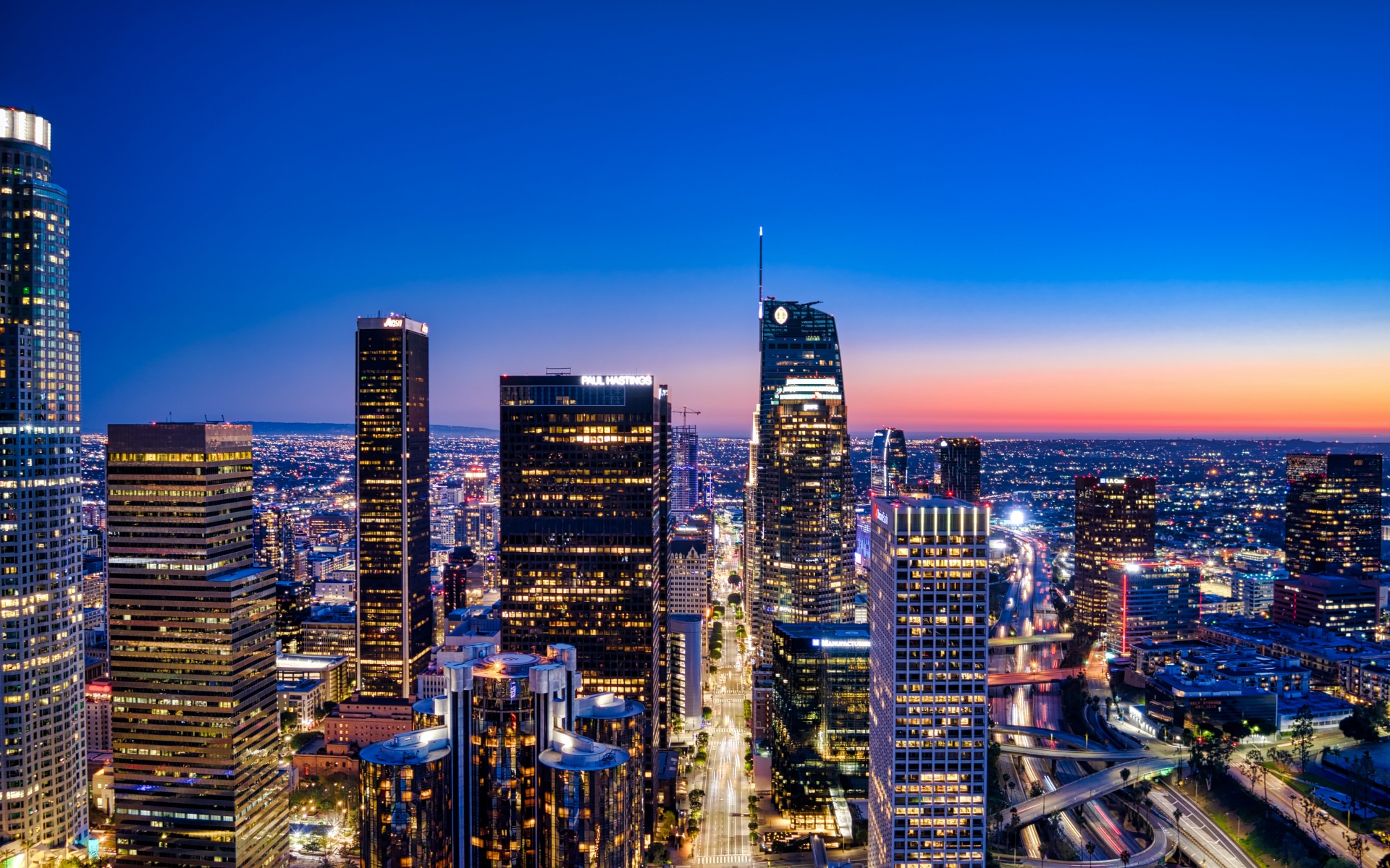 Los Angeles City Wallpaper 4K, City Skyline, Cityscape